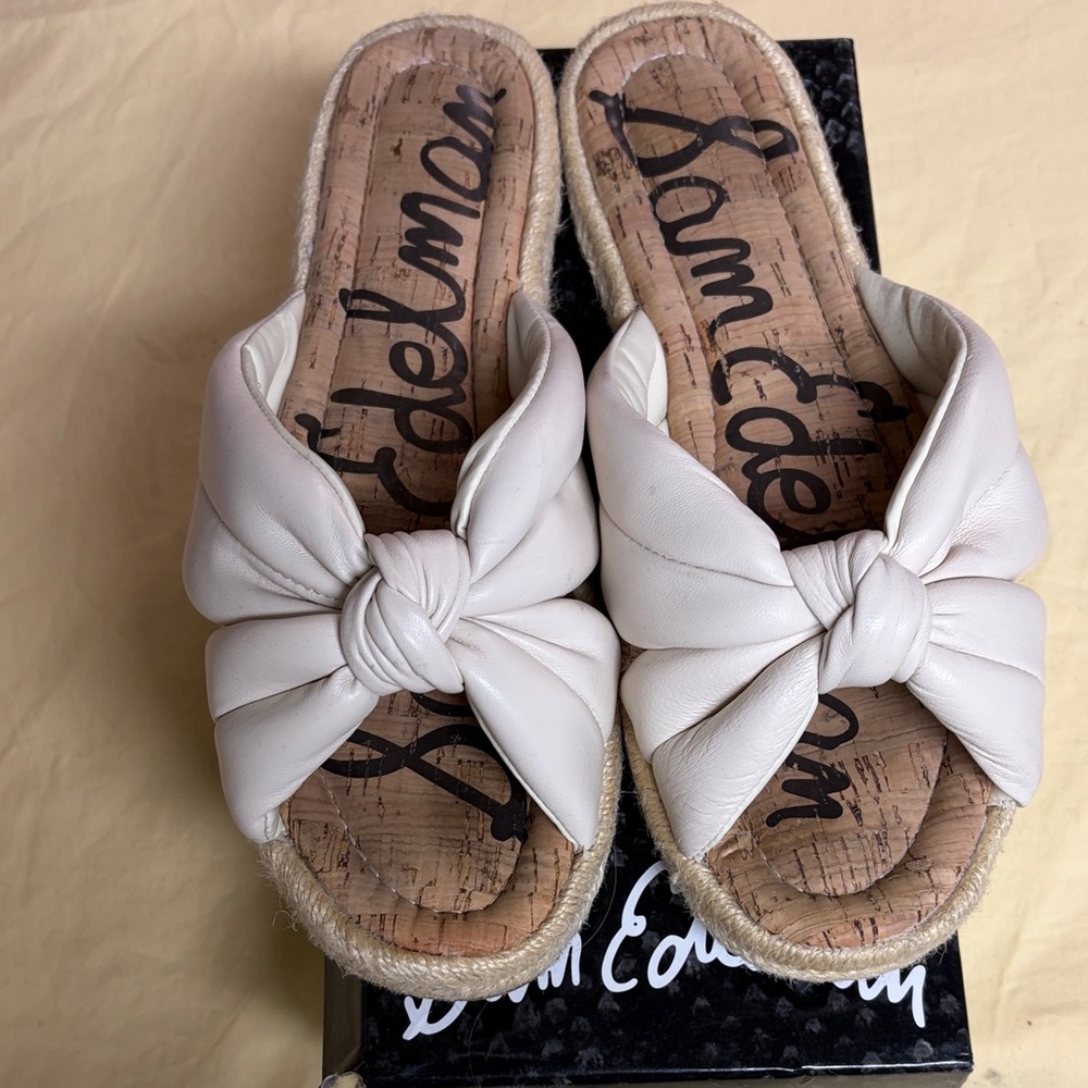 Sam Edelman Women's White Knotted Espadrilles